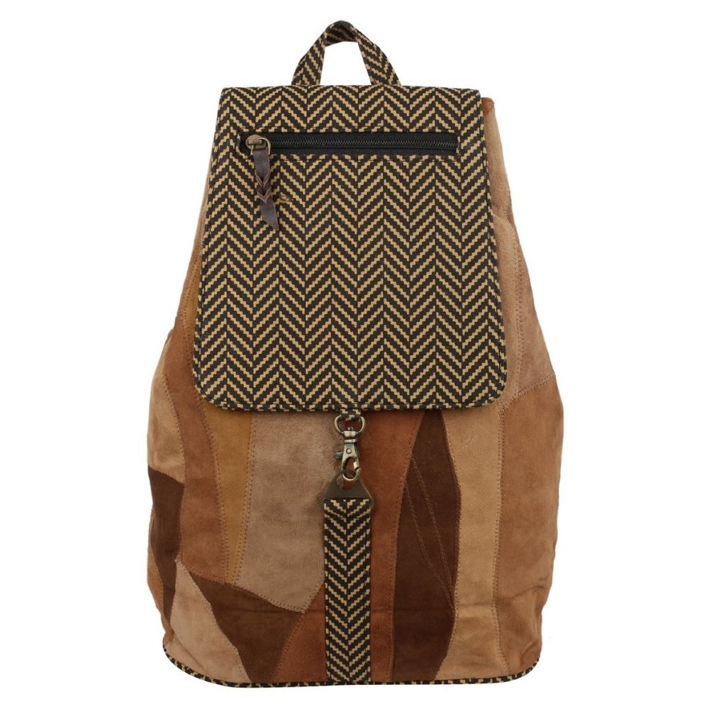 Vaan & Co. Trek Patchwork Leather Backpack - Picture 4 of 6